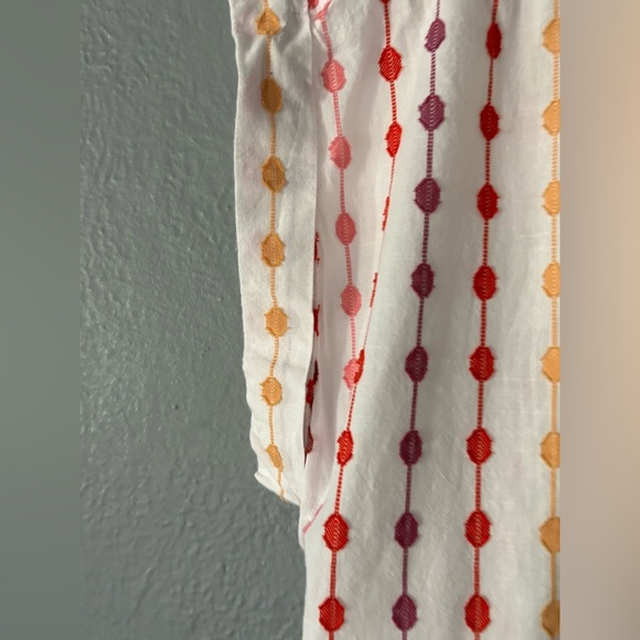 Loft | Embroidered Short Sleeve Colorful Button Down | M 🌸👕 - Picture 10 of 10